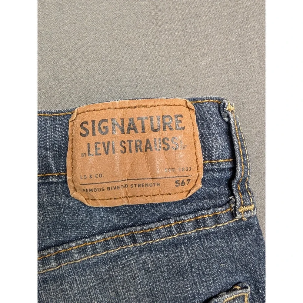 Signature by Levi Strauss & Co. Regular Fit Straight Blue Denim Jeans 32‎ X 32